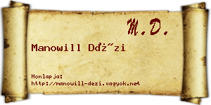 Manowill Dézi névjegykártya